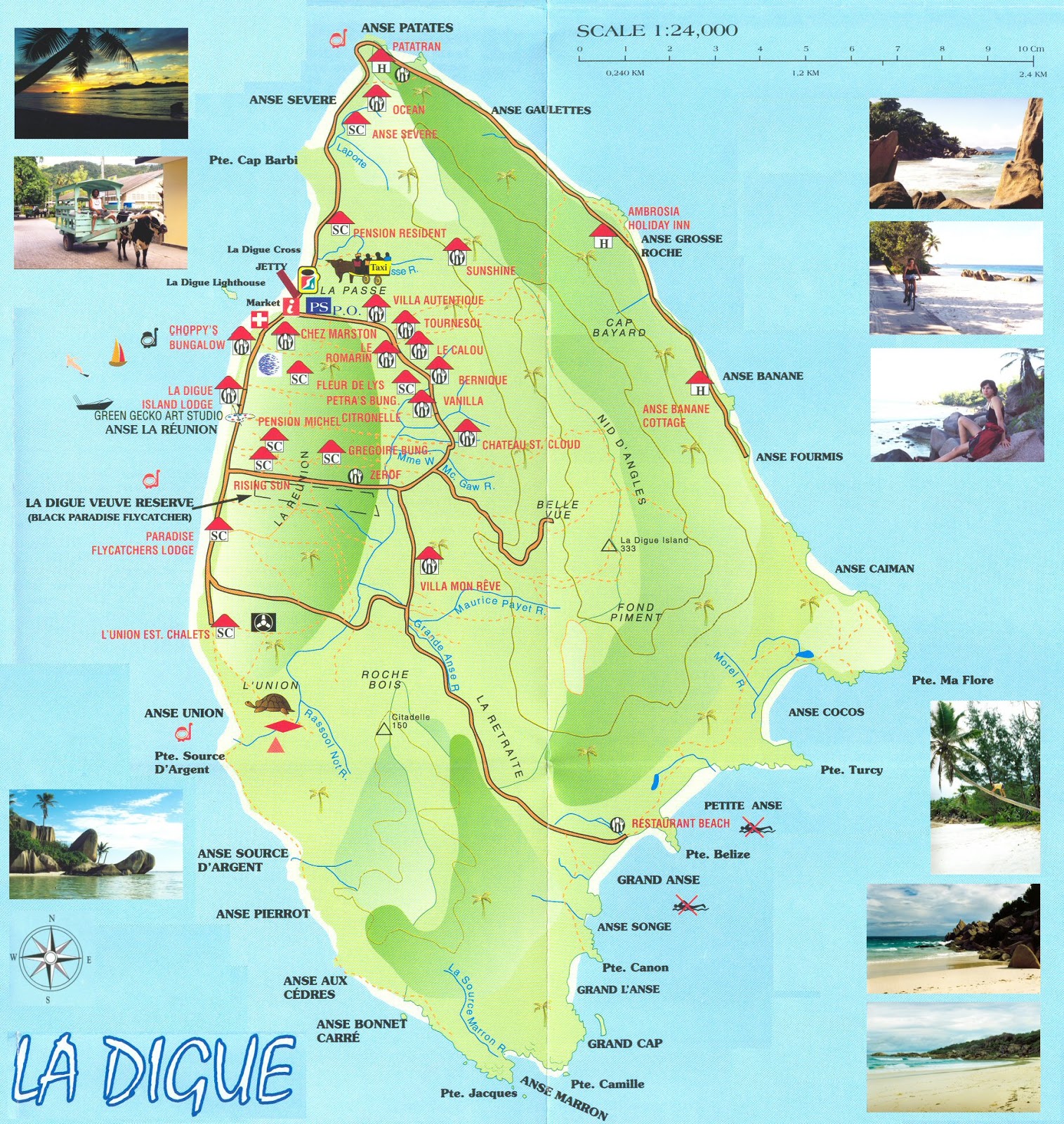 SEYCHELLES - GEOGRAPHICAL MAPS OF SEYCHELLES